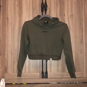 Cropped workout hoodie